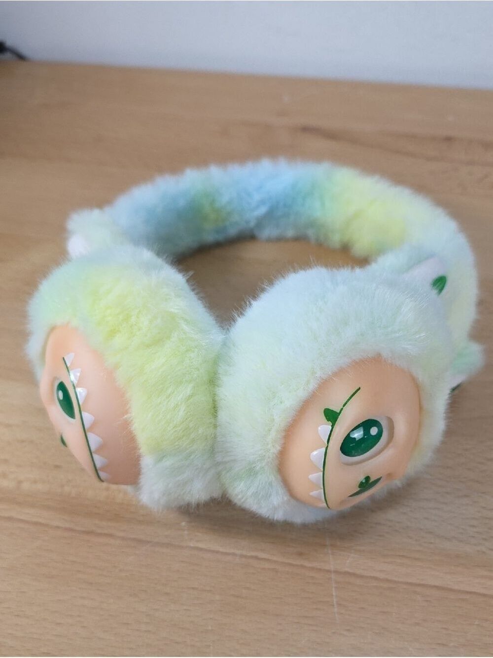 Pastel Green Plush Monster Ear Muffs